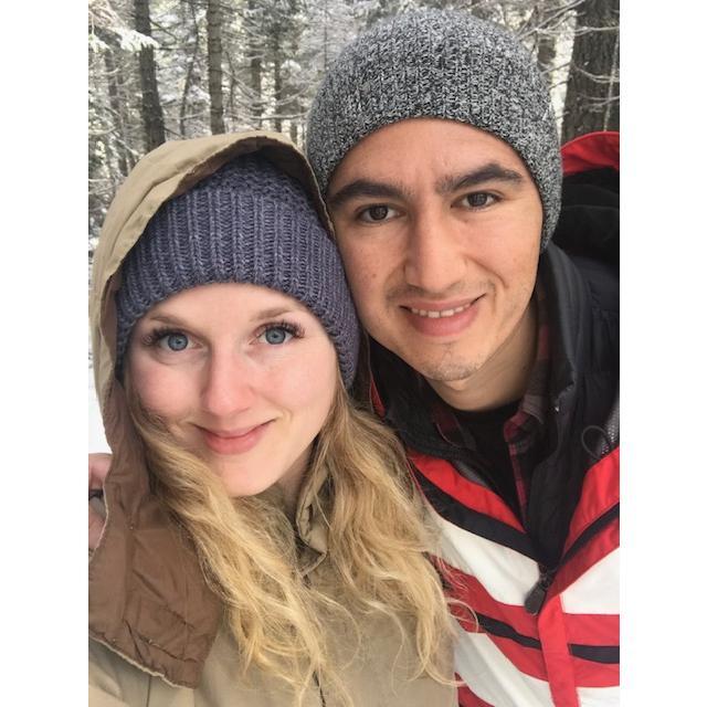 Playing in the snow.