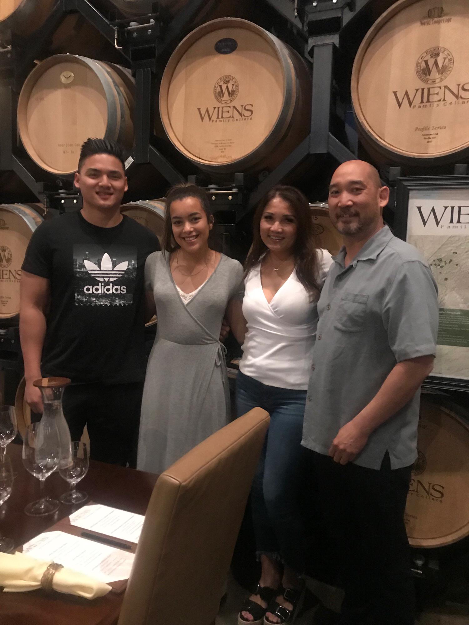 Wine tasting with Justin’s parents!
