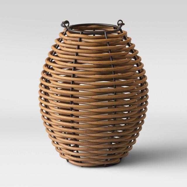 13" Small Woven Outdoor Lantern Natural - Smith & Hawken™