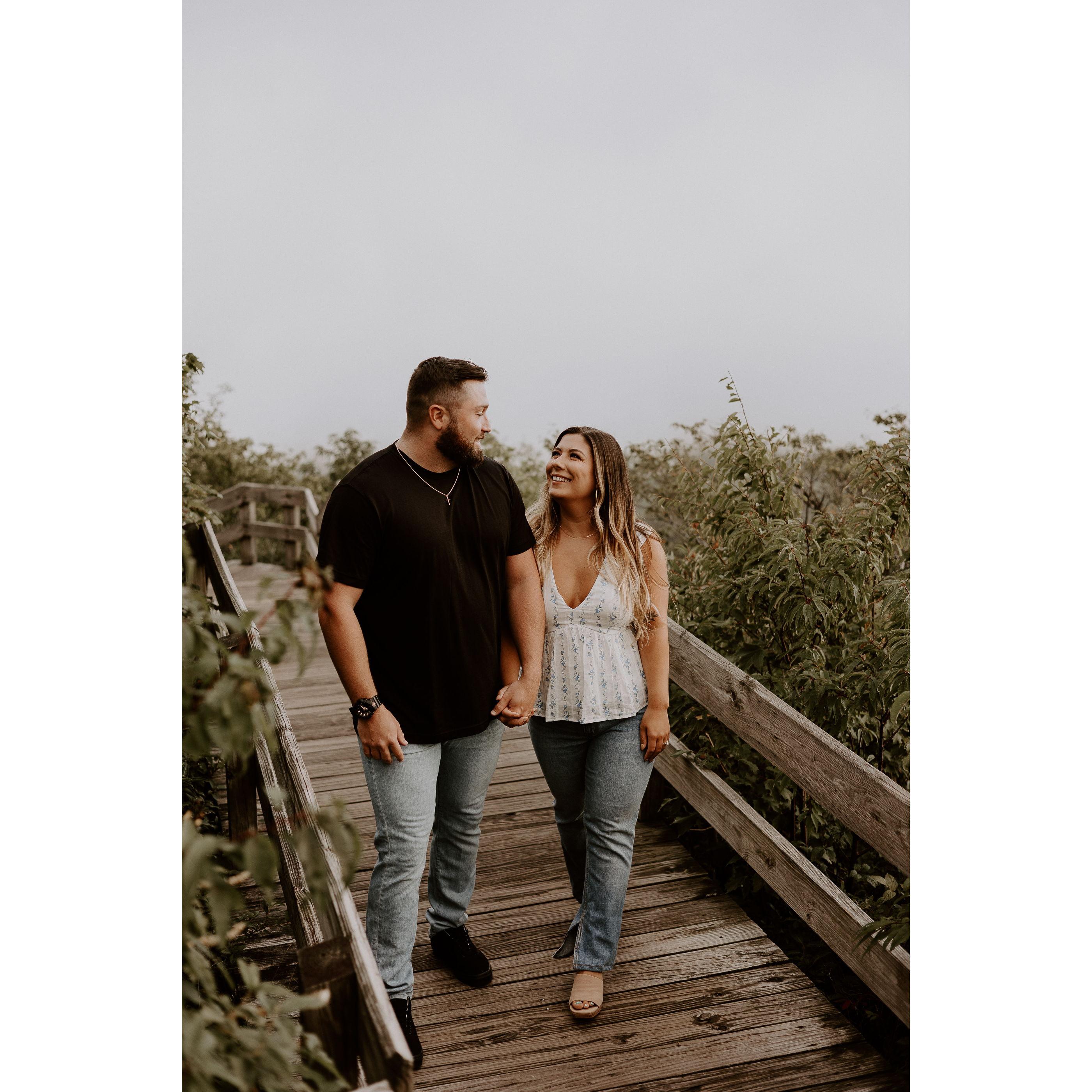 Our engagement photos, we took them in Boone... if you know us this is a place so special to our hearts!