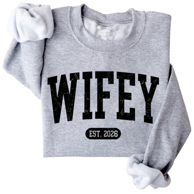 DIOMMELL Hubby Wifey Couples Matching Sweatshirt for Husband and Wife