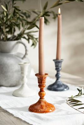 Textured Enamel Taper Holder, Small