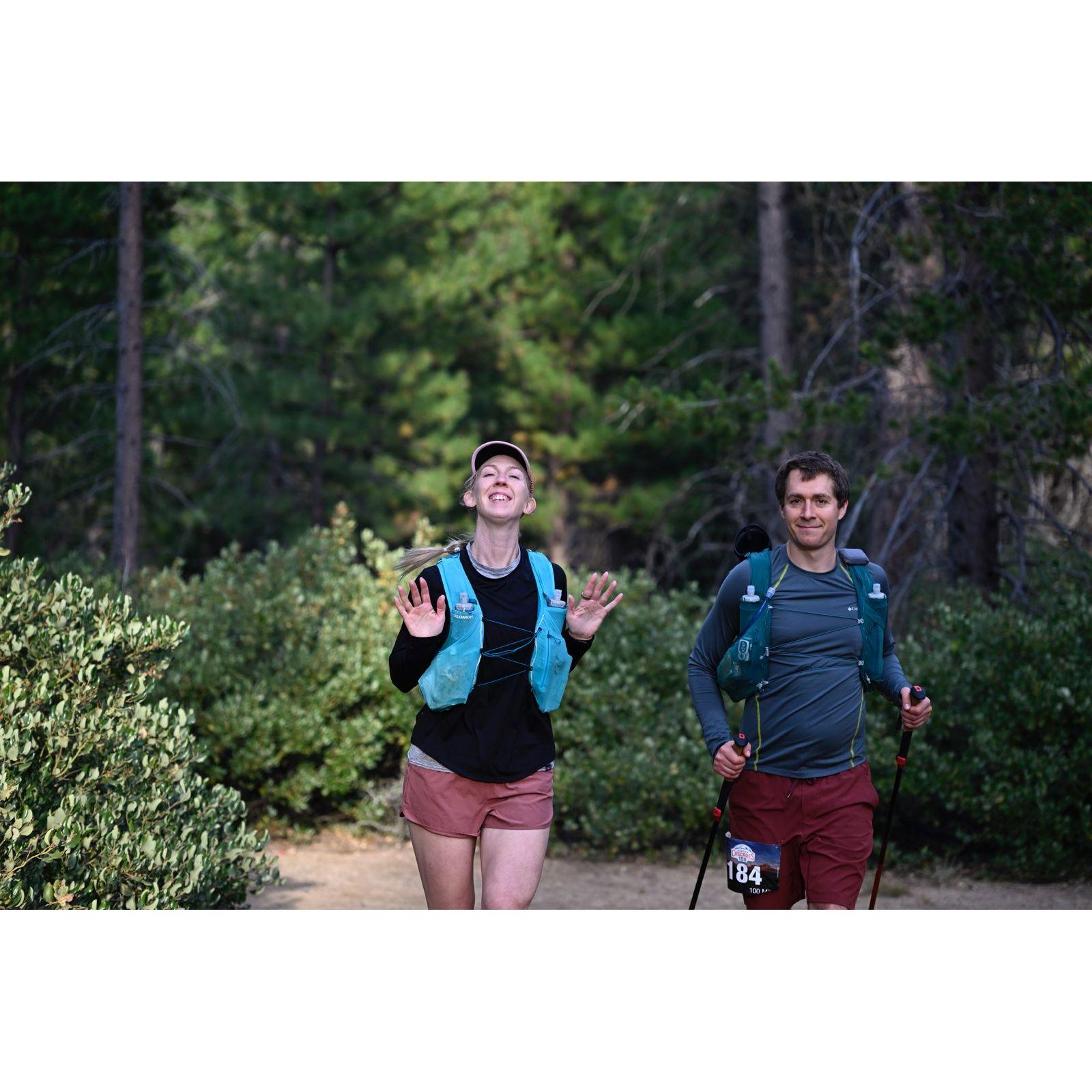 Start of our adventure together. Pacing him for 25 miles during the Cascade 100 Miler. Before he proposed to me.