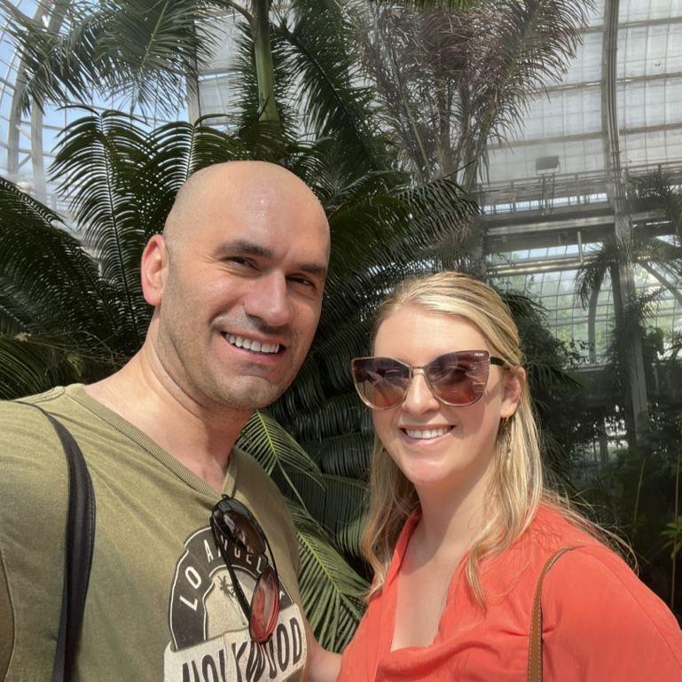 Spending time together at the national botanical gardens.