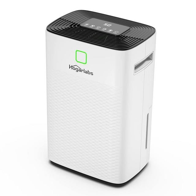 HOGARLABS 30 Pint Dehumidifiers for Home and Basements, with 3 Working Modes, Overflow Protection, and Auto Shut off Restart. Ultra Silent Dehumidifier with Drain Hose and Digital Control Panel.