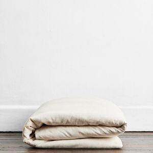 Oatmeal & White Stripe Duvet Cover