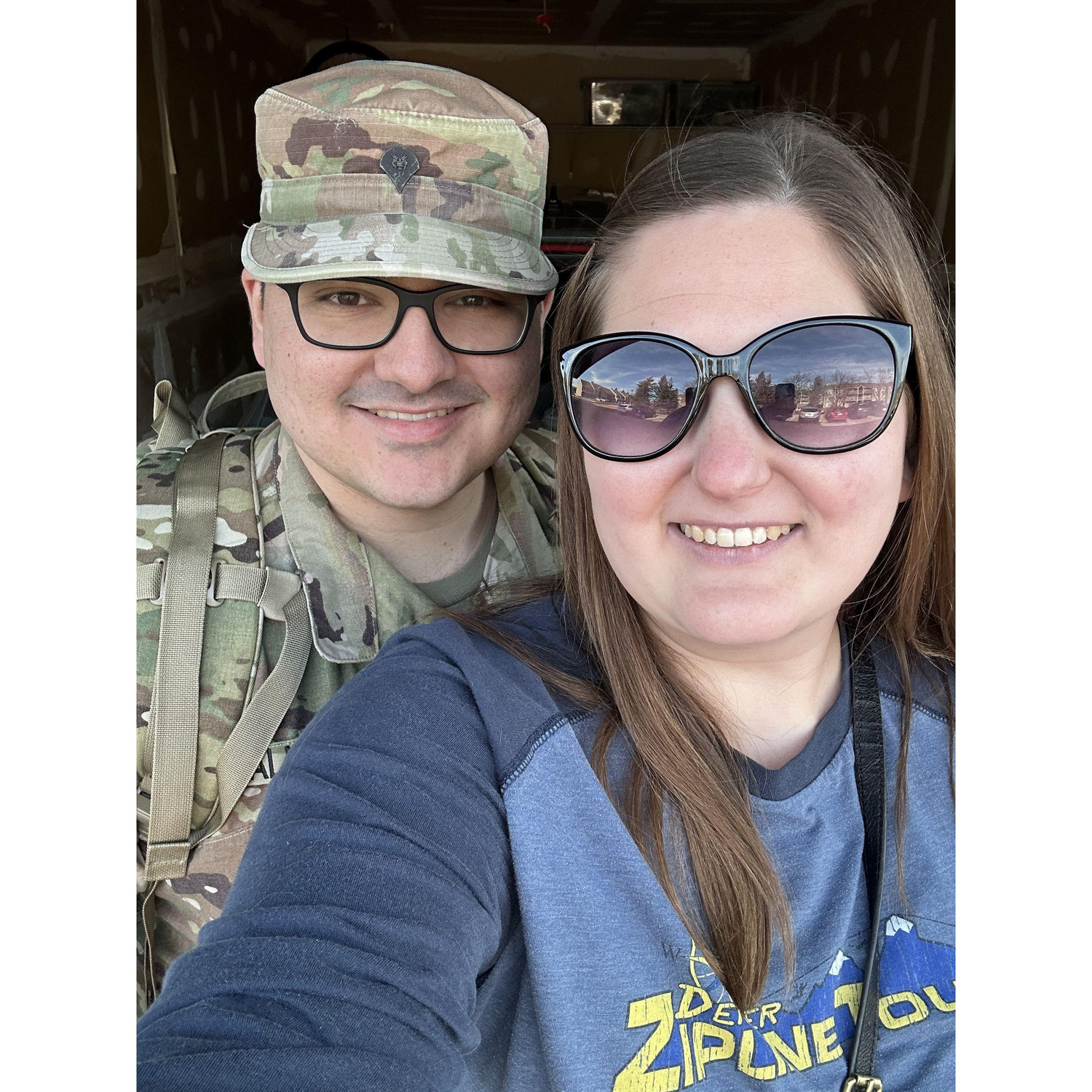 Saying goodbye before Ben's Deployment