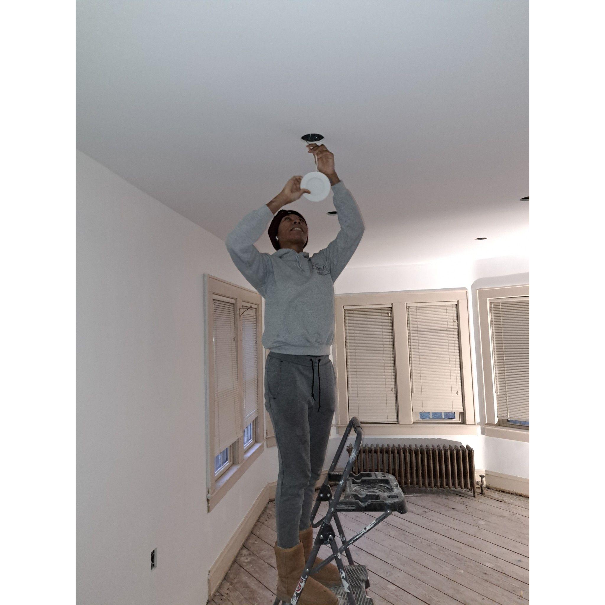 Kavian taught me how to install recess lights!