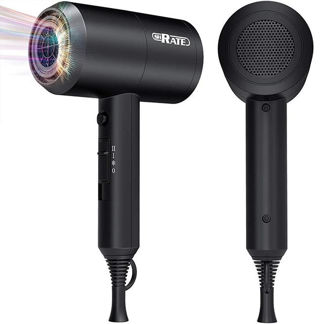 SHRATE Ionic Hair Dryer, Professional Salon Negative Ions Hair Blow Dryer Powerful 1800W for Fast Drying with 3 Heating / 2 Speed/Cool Button, Constant Temperature Hair Care Without Damaging Hair