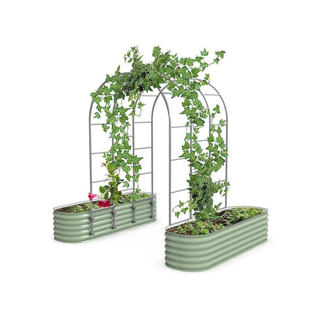 Vego Garden Modular Arched Trellis System 4.5' Long Trellis for 2.0' x 6.5' (6 in 1) Garden Bed or 3.5' x 6.5' (9 in 1) Garden Bed