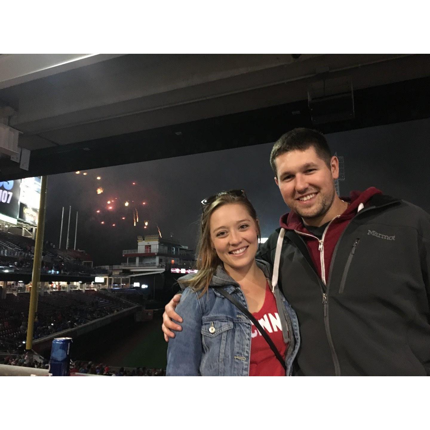Daniel (and Lorelei's) first Reds game