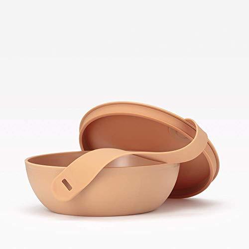 W&P WP-PBP-TN Plastic Porter Bowl Lunch Container, Food Storage, Bento Box, Meal Prep, Airtight, BPA-Free, 1 Liter, Tan