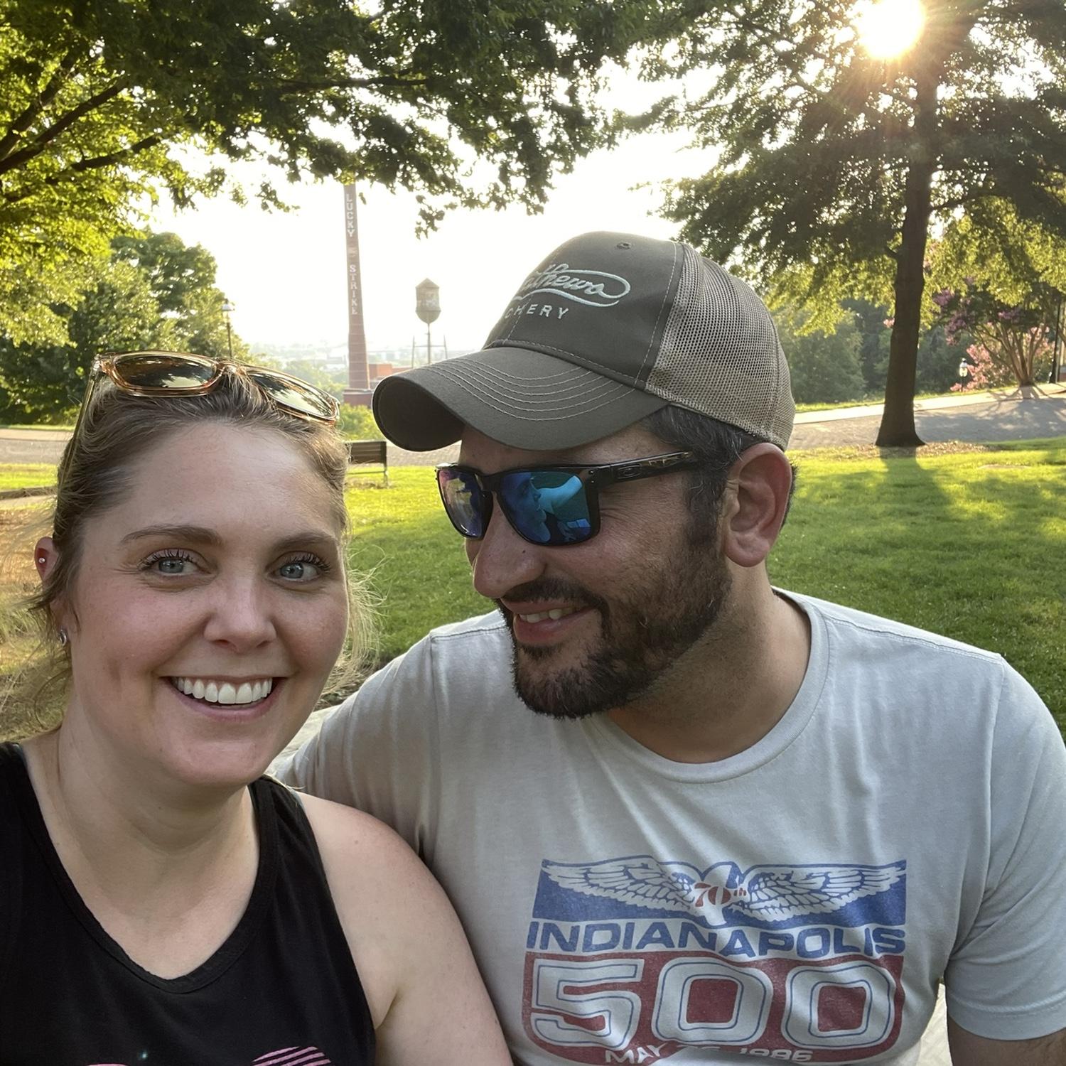 Last day in Richmond in Libby Hill Park (same park as our engagement pictures)