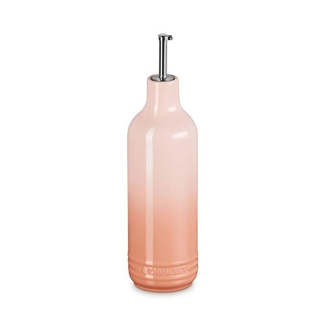 Le Creuest Stoneware Signature Oil Cruet, 20 oz., Peche