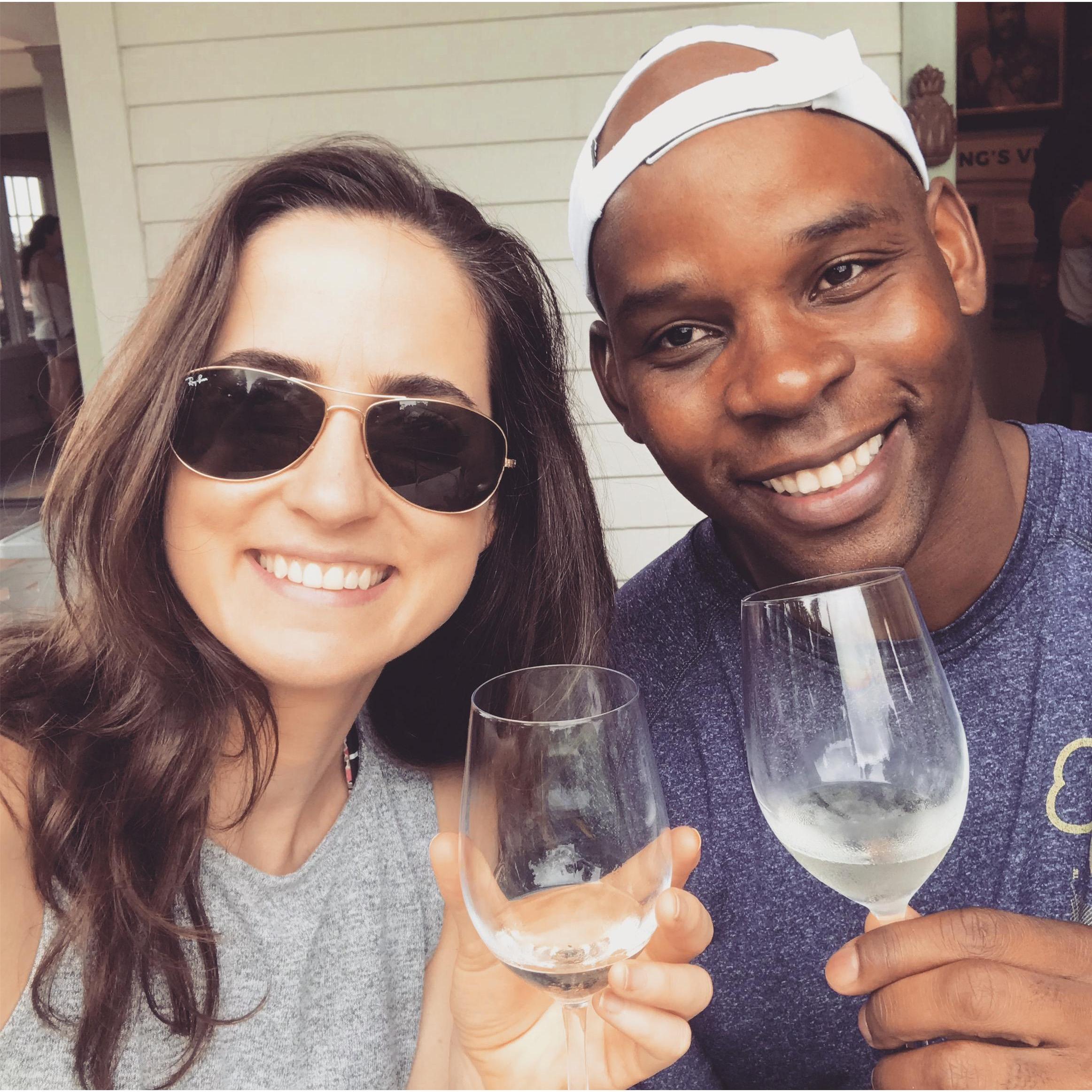 Despite being 45 minutes from Napa, we went all the way to Maui to go wine tasting. Cheers! (April 2018)