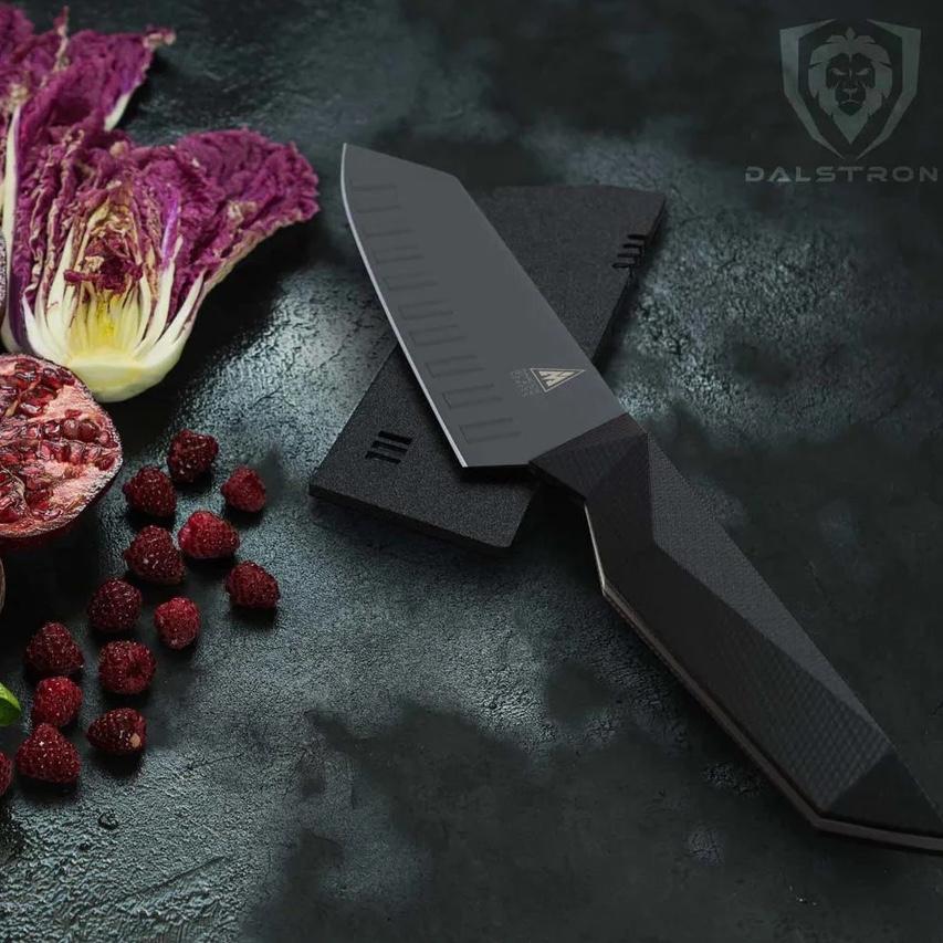 Santoku Knife 7" | Shadow Black Series | NSF Certified | Dalstrong ©