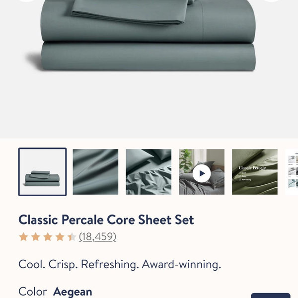 Classic Percale Core Sheet Set