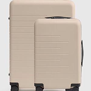 Carry-On & Large Check-In Suitcase Set in Tan