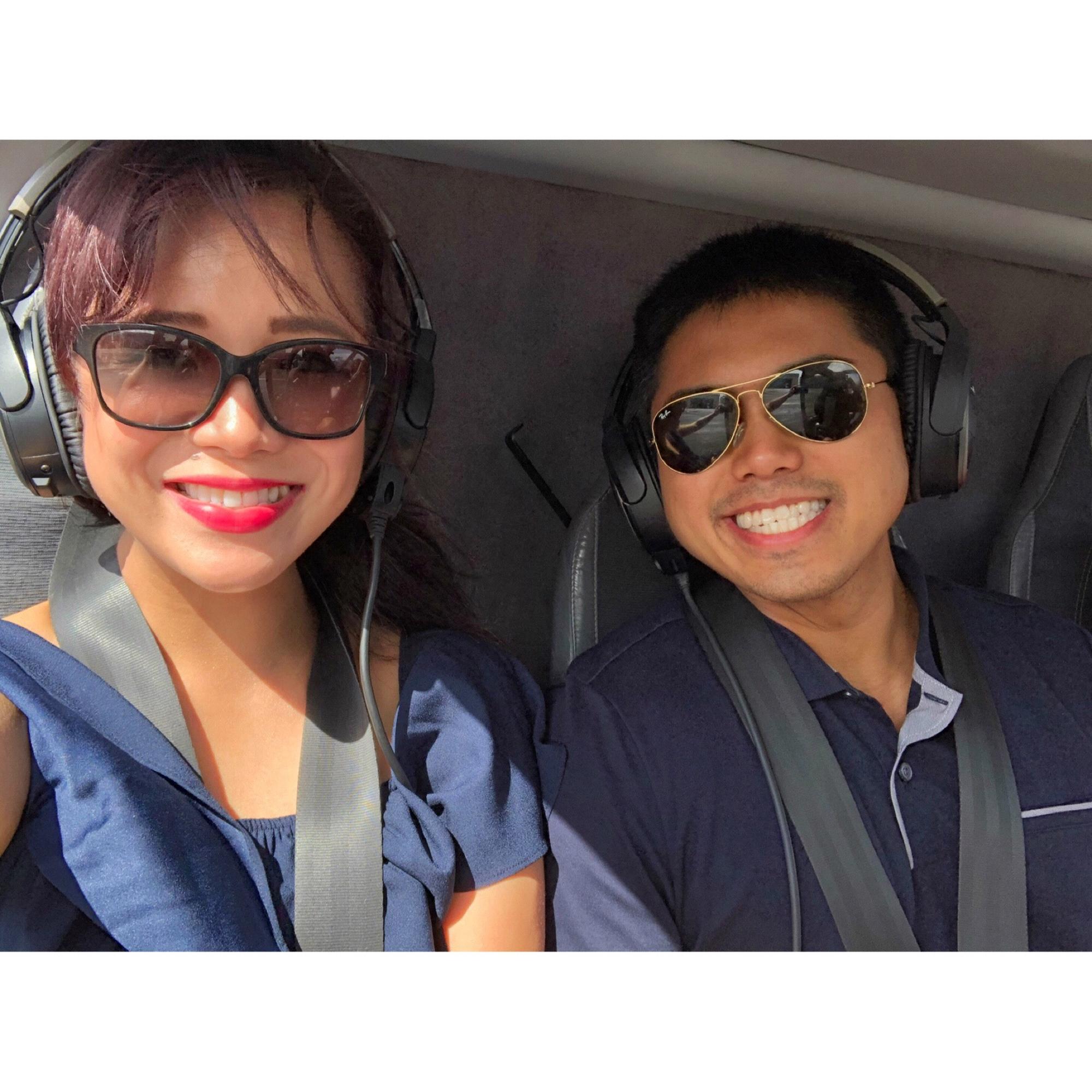 Tim is smiling from ear to ear because we're in a helicopter ride and he's reliving Jurassic Park movie scenes. 
Maui, Hawaii