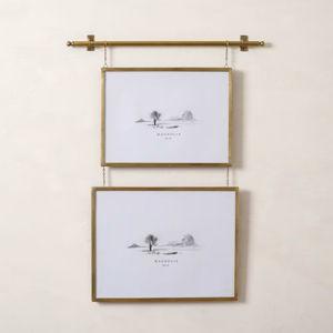 Colleen Brass Rail Double Picture Frame