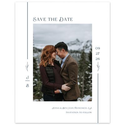 White Wedding Digital Save the Date - Hartington Photo