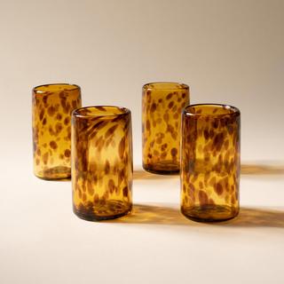 Hand-Blown Tall Tumbler, Set of 4