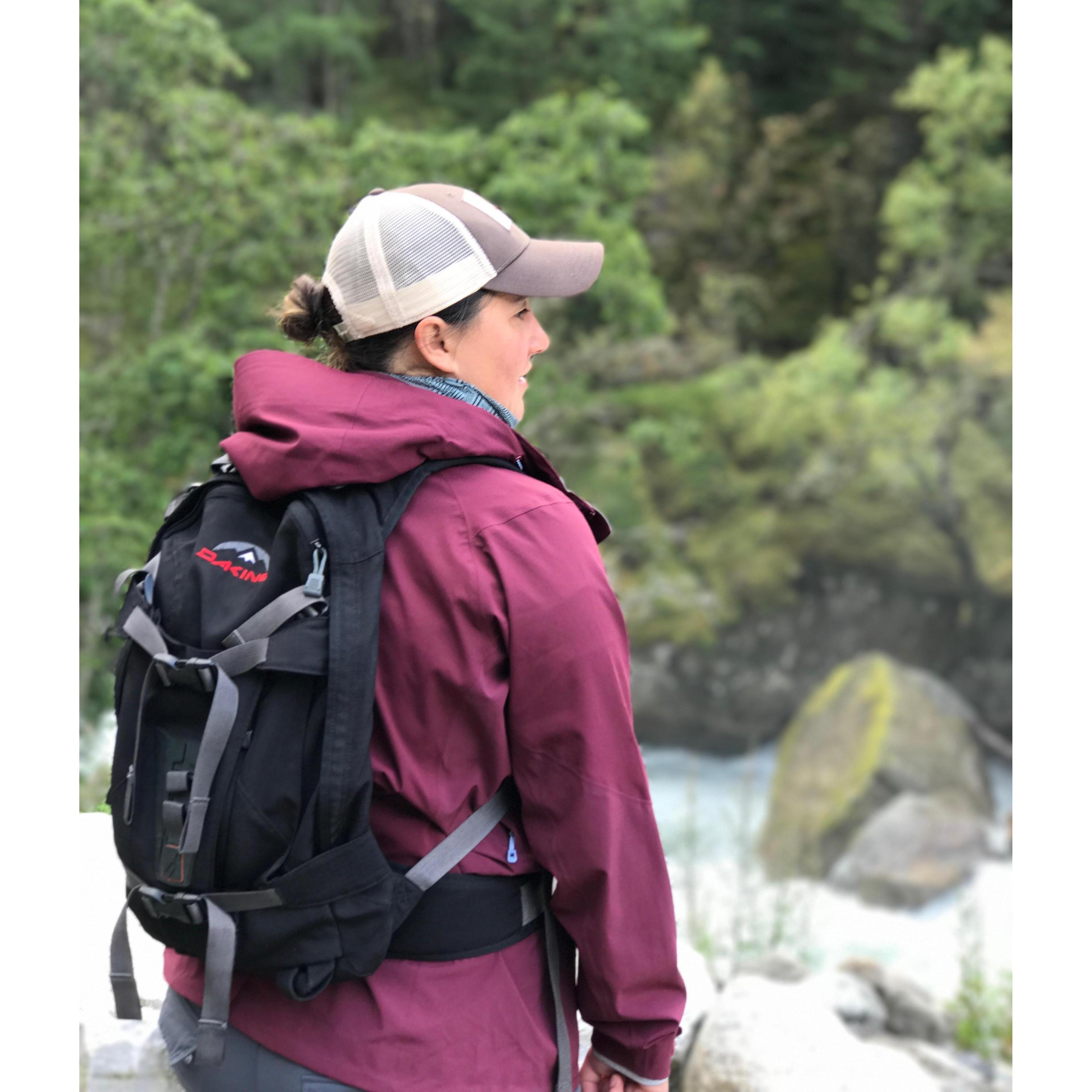 Kendyl looking off into a canyon looking gorgeous and serene and perfect.