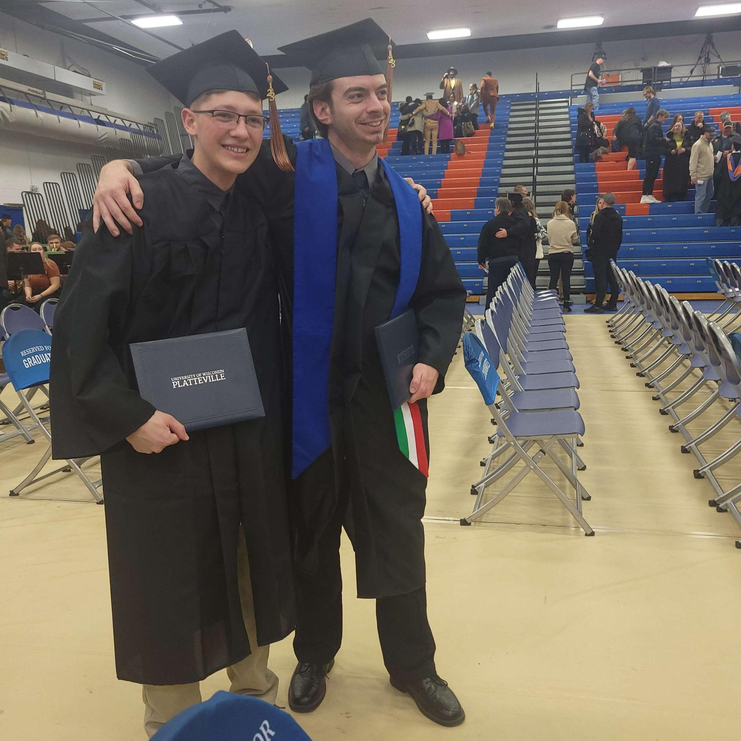 Ethan and John Cain at their College Graduation December 2023