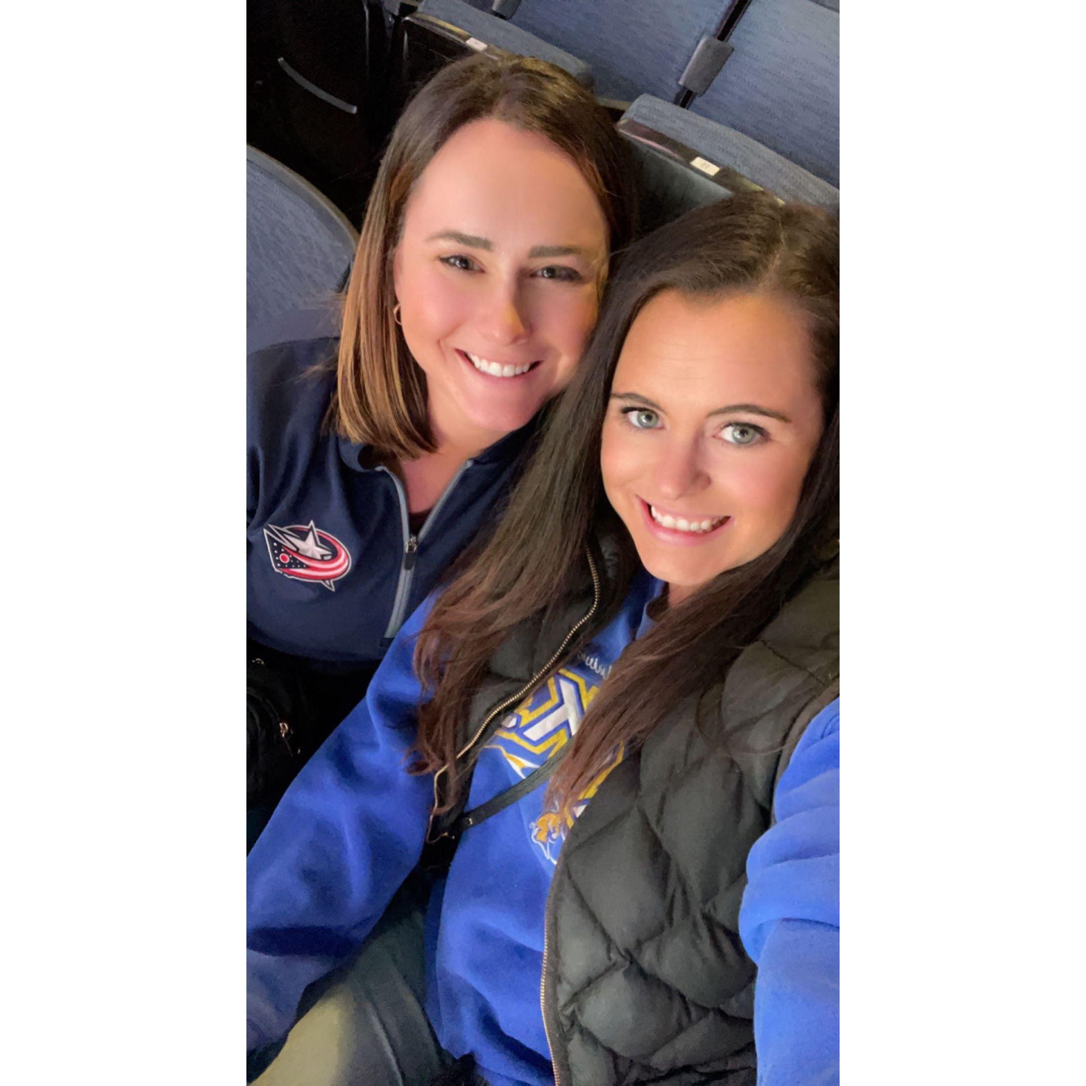 Our first Columbus Blue Jackets game.  We love seeing live sporting events together!