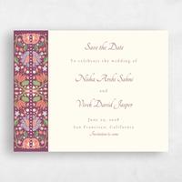 Purple Wedding Save the Date - Suraya Landscape
