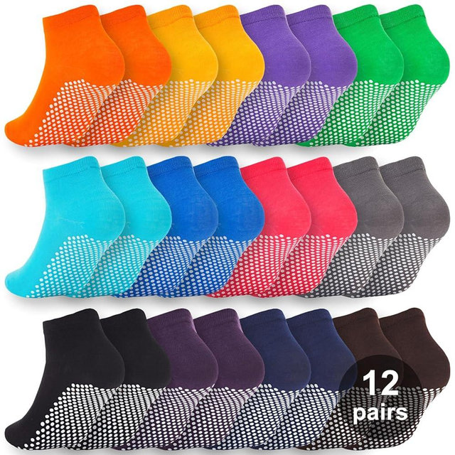 WANZHIHUI Grip Socks for Women & Men- Grippy Socks Pilates Non Slip Socks for Elderly Women Hospital Yoga