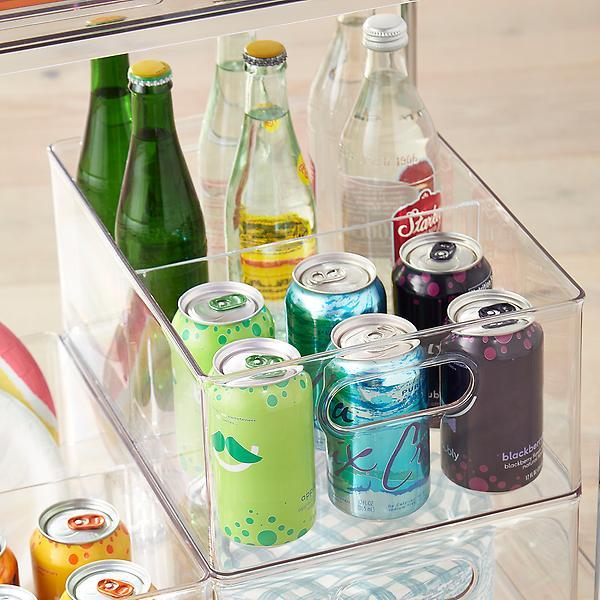 THE HOME EDIT Divided All-Purpose Bin Clear