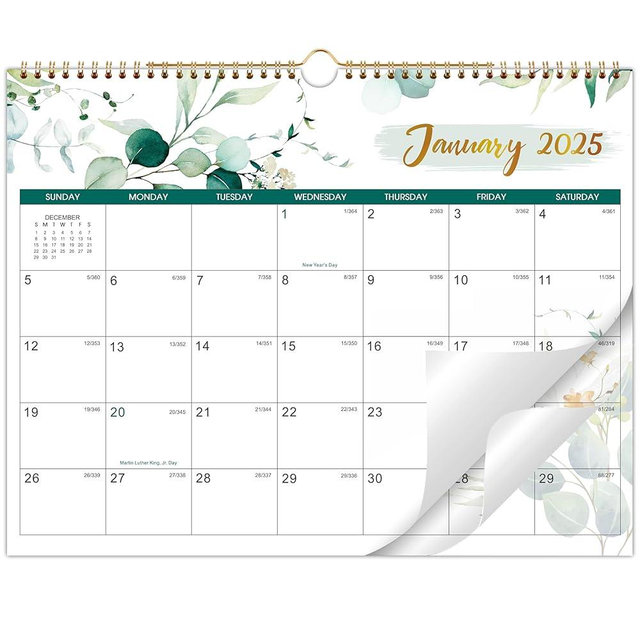 2025-2026 Wall Calendar - Jan 2025 - Dec 2026, Calendar 2025-2026, 14.8" x 11.4", 2025 Calendar with Large Blocks Space, Twin-Wire Binding, Hanging Hook, Perfect for School & Home