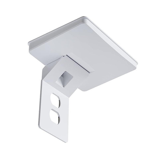 ECHOGEAR Wide Outlet Shelf - Next-Gen Design with Built-in Cord Storage & Room for Bulky Plugs - Works with Both Standard & Decora Outlets - Quick Install with Included Hardware