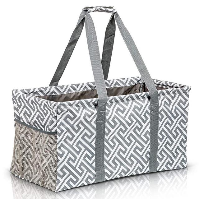 Extra Large Utility Tote Bag - Oversized Collapsible Pool Beach Canvas Basket