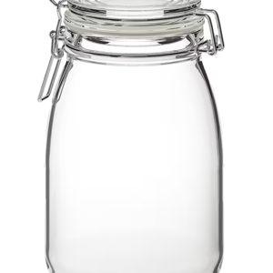 KORKEN Jar with lid, clear glass, 1.9 qt