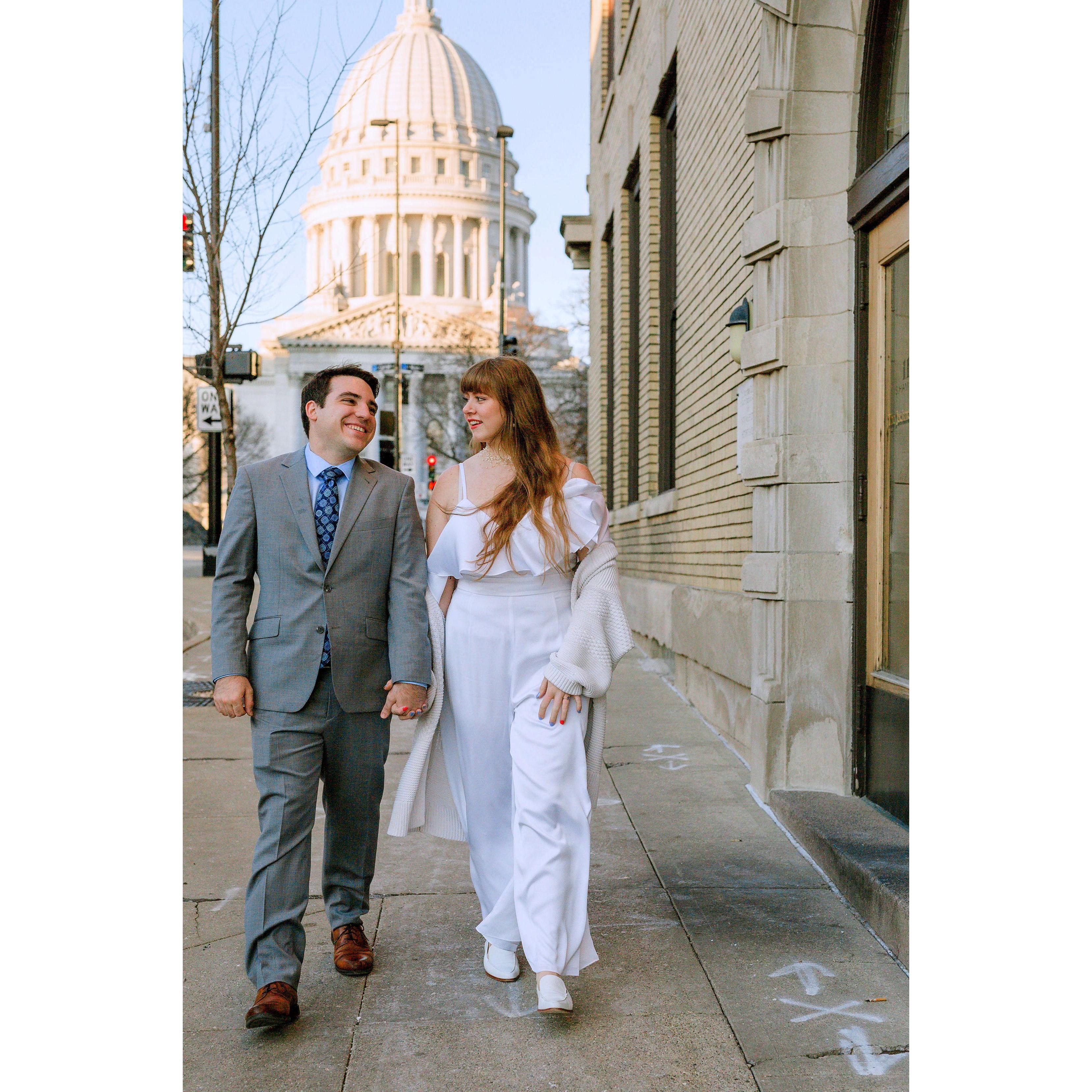 Walking & talking & being in love.