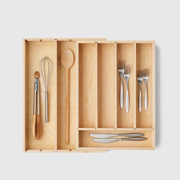 Marie Kondo Birch Expandable Flatware & Utensil Tray