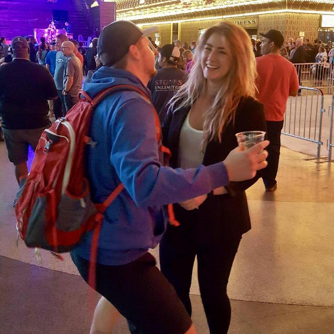 Getting down on Freemont street