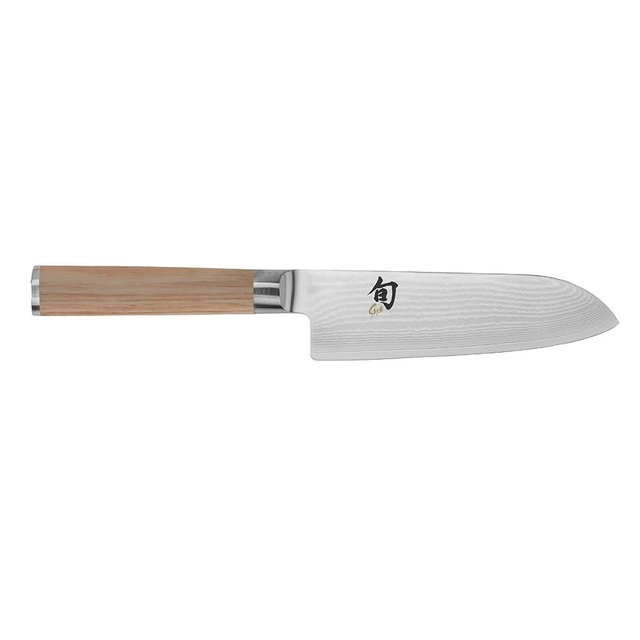 Shun Classic Blonde Santoku, 5.5" Full Tang VG-MAX Blade, Made in Japan