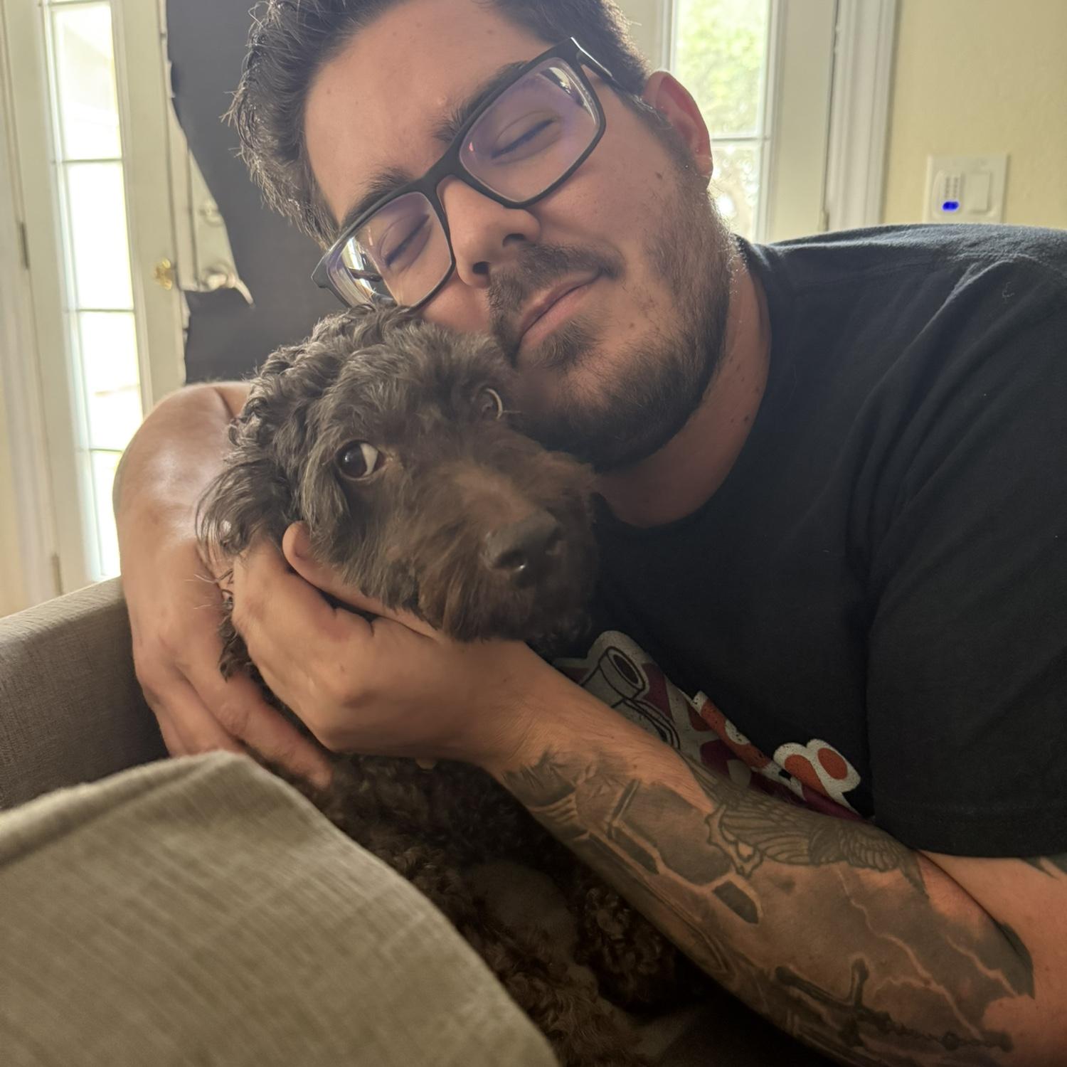 Dylan’s other leading lady in his life. Our beautiful pup petunia.