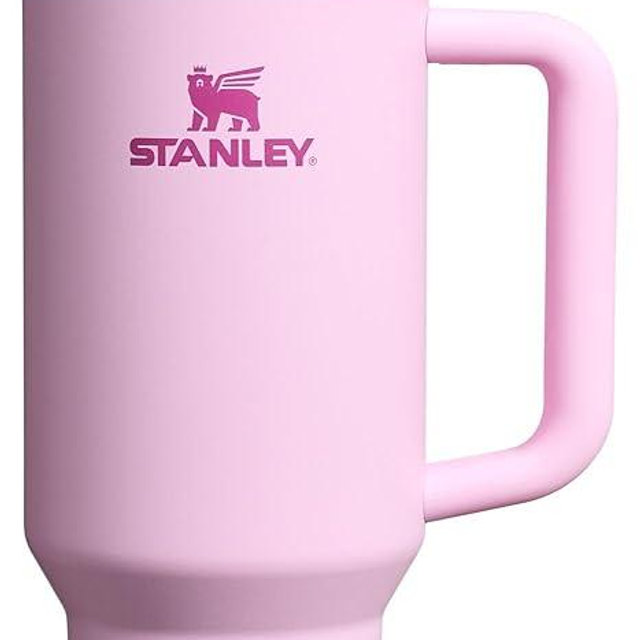 Stanley Quencher H2.0 Tumbler with Handle and Straw 40 oz | Flowstate 3-Position Lid | Cup Holder Compatible for Travel | Insulated Stainless Steel Cup | BPA-Free | Cherry Blossom