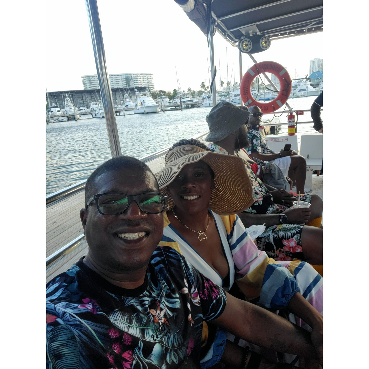 Enjoying time with family.
