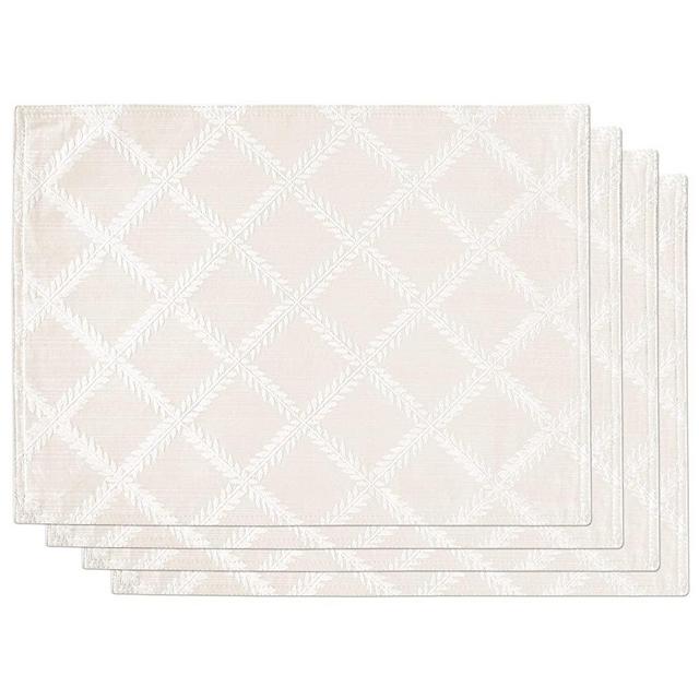 Lenox Laurel Leaf Set of 4 Placemats, White