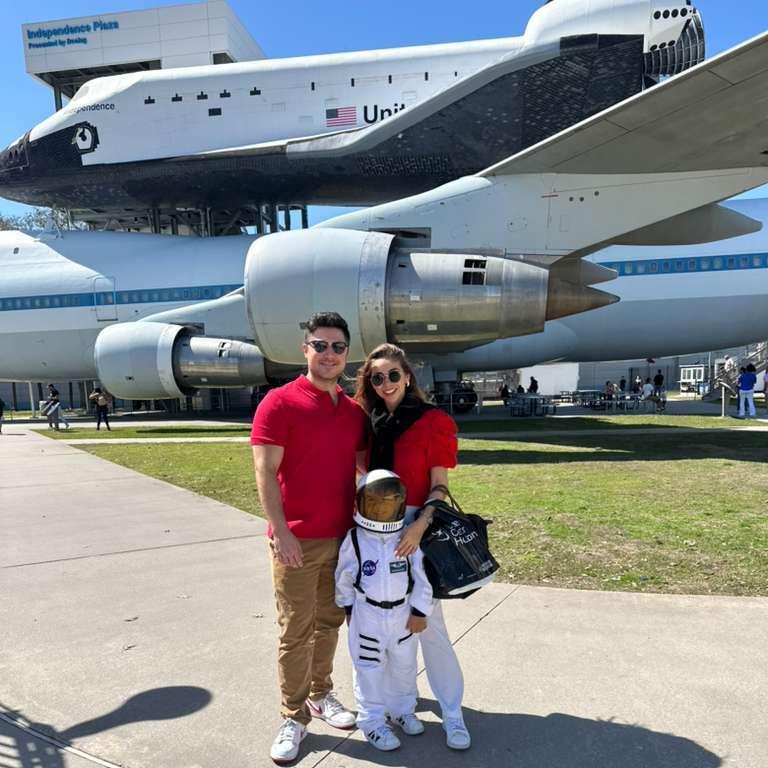 Our family visiting NASA in Houston
