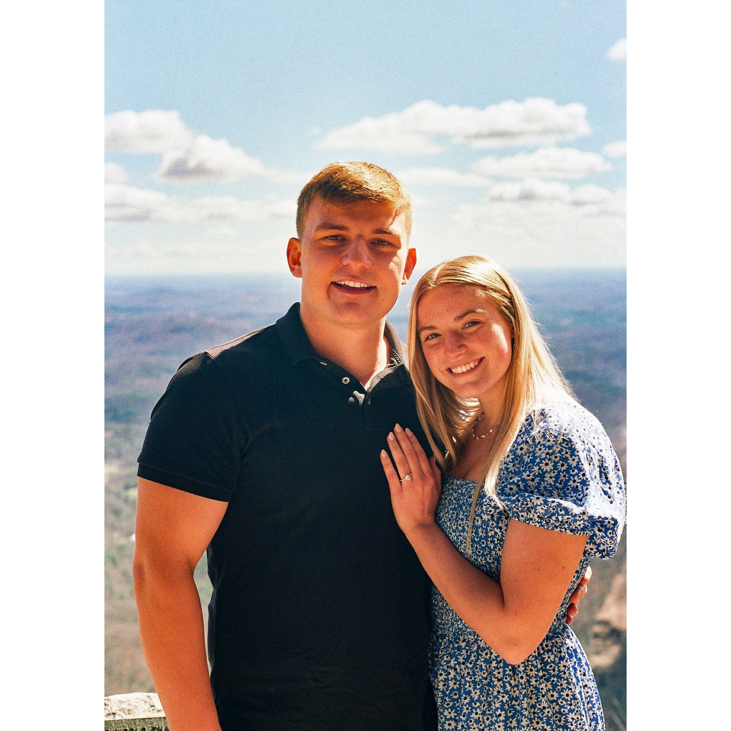 Our engagement photo! The prettiest view from The Pretty Place Chapel.