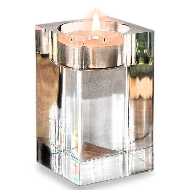 Clear Candle Holders for Table Centerpiece Dining Room Modern Silver Holder Tealight 8 CM Coffee Decorations Living Ideas Bathroom Fireplace Decor Accessories…