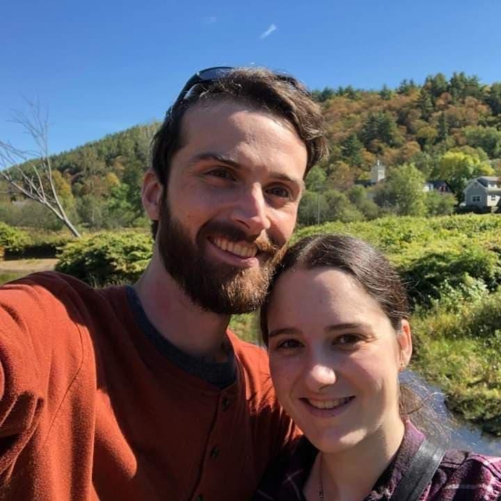 The end of a hike after our first trip together for a friend's wedding up in Vermont.