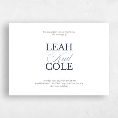White Wedding Invitation - Ellis Landscape