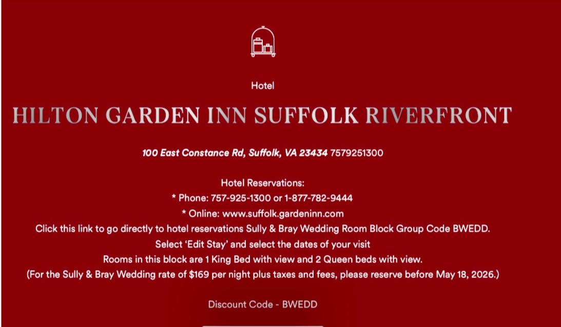 The Wedding Website of Janice Baldwin Bray and Ballard Eldon Sully